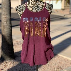 Pink Victoria’s Secret bling tank